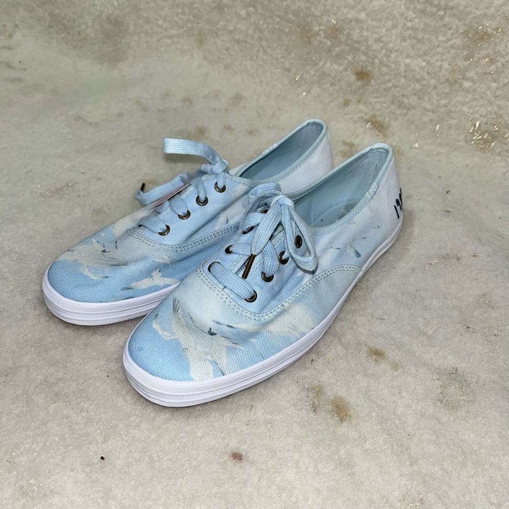 Taylor Swift Keds 1989 Seagull Cloud Sneakers Womens 7 Pastel Blue Rare Y2K VTG